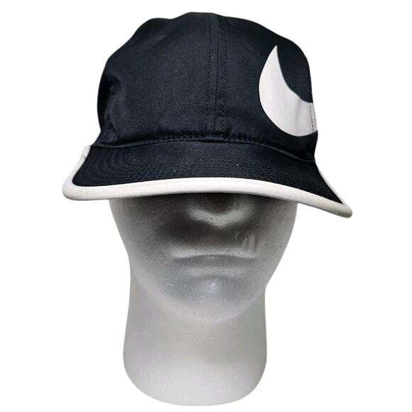 Nike Dri Fit Featherlight Hat Cap Big Logo Black White Breathable Soft Shell - Picture 3 of 15